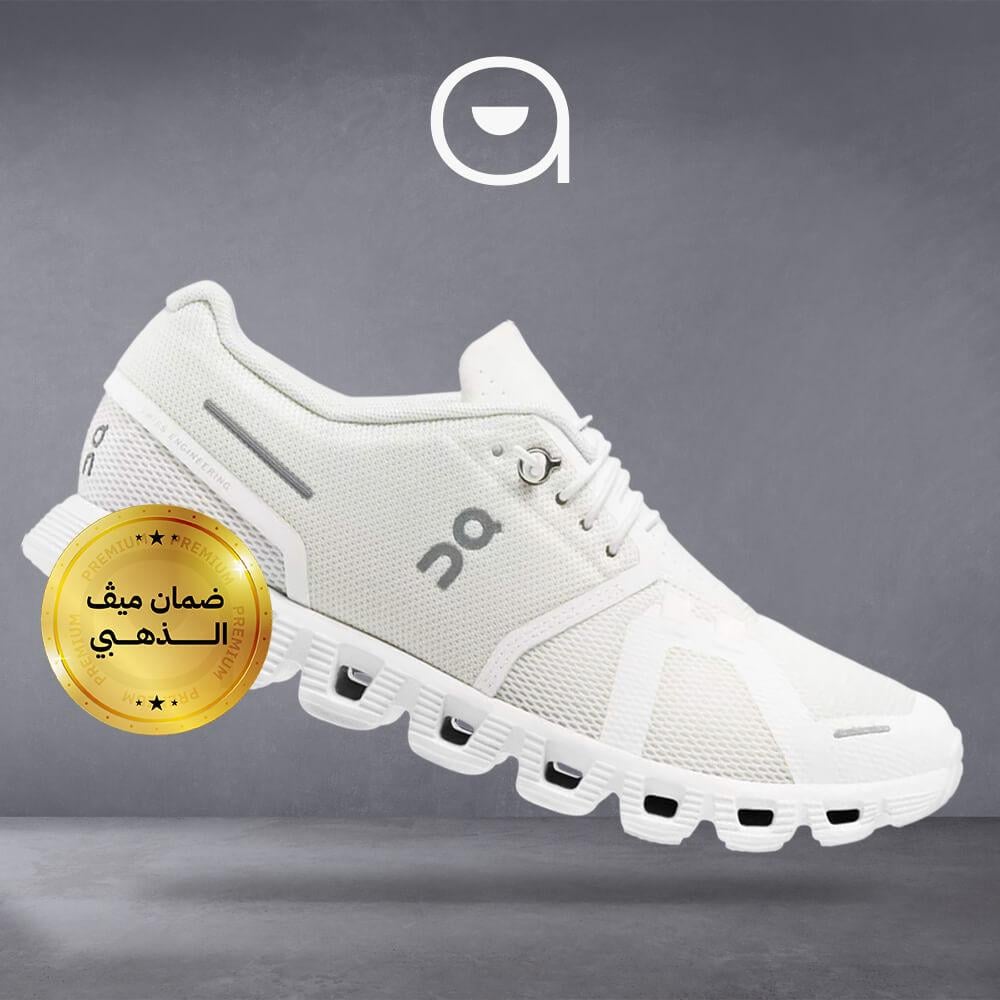 حذاء اون راننج كلاود 5 رياضي باللون الأبيض والرمادي للجنسين