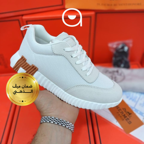 Hermes Bouncing Sneaker - white brown
