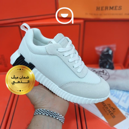 Hermes Bouncing Sneaker - white black