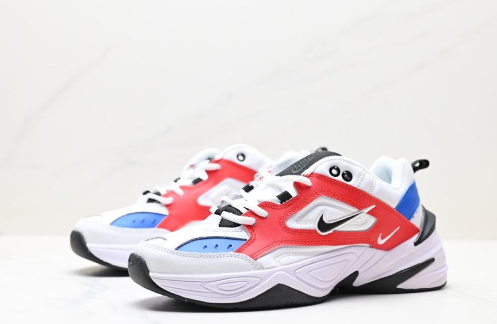 Nike m2k tekno white red blue best sale