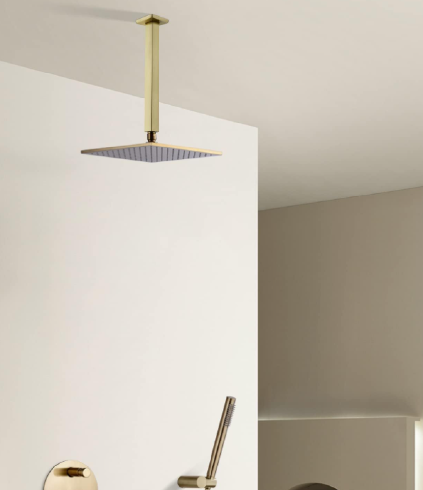 ماسورة سقف مربع دش مطري ذهبي- مقاسات مختلفة أوريسا