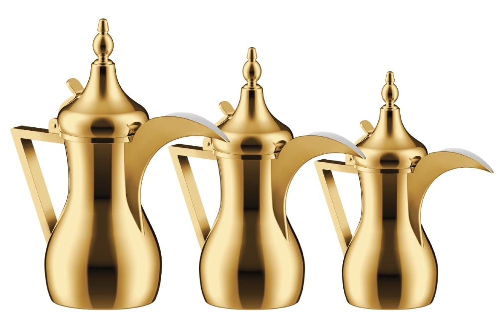Al-Ula dallah set, 26,32,48 ounces, gold