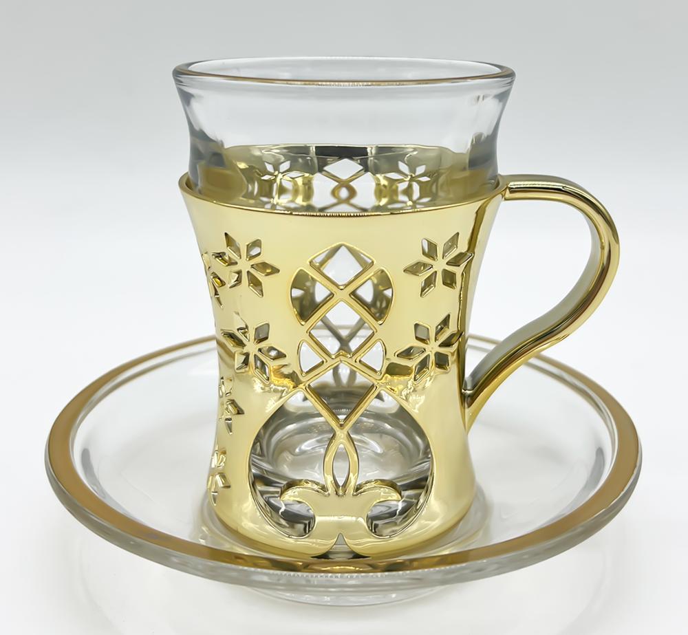 Golden tea cup