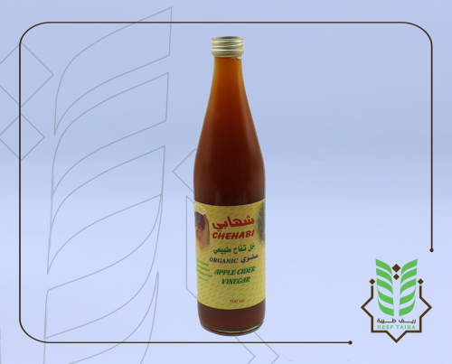 خل التفاح طبيعي عضوي -500مل.