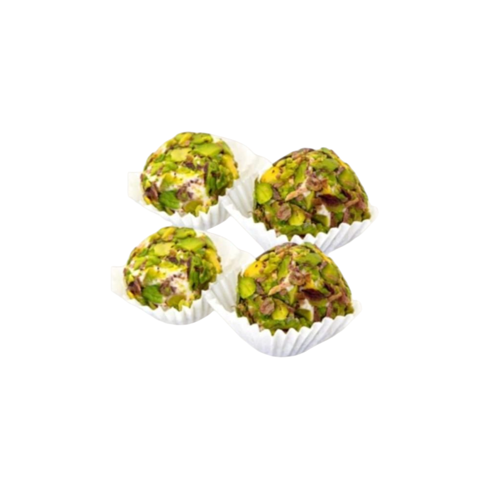 حلوى المن والسلوى مغطاة بالفستق الحلبي المبشور