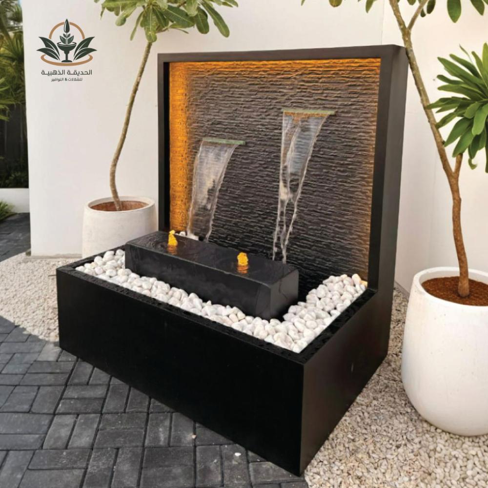 شلال جاهز متحرك مع نافورة مضيئة