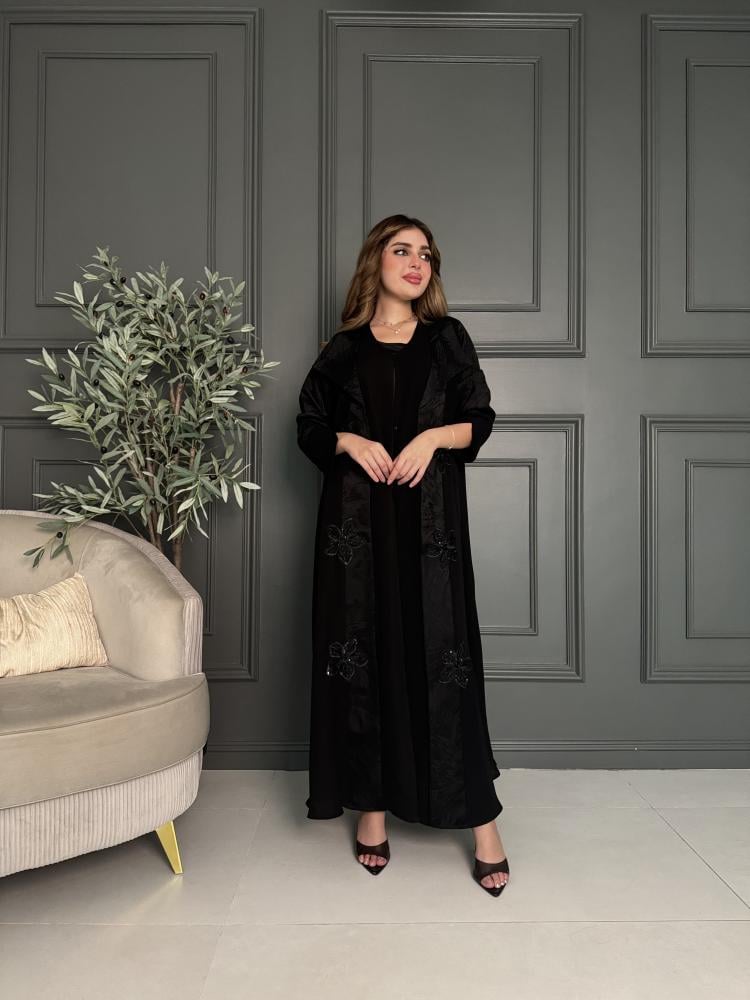 عباية إنترنت وجاكار مشجر مطرزة | فيـونا
