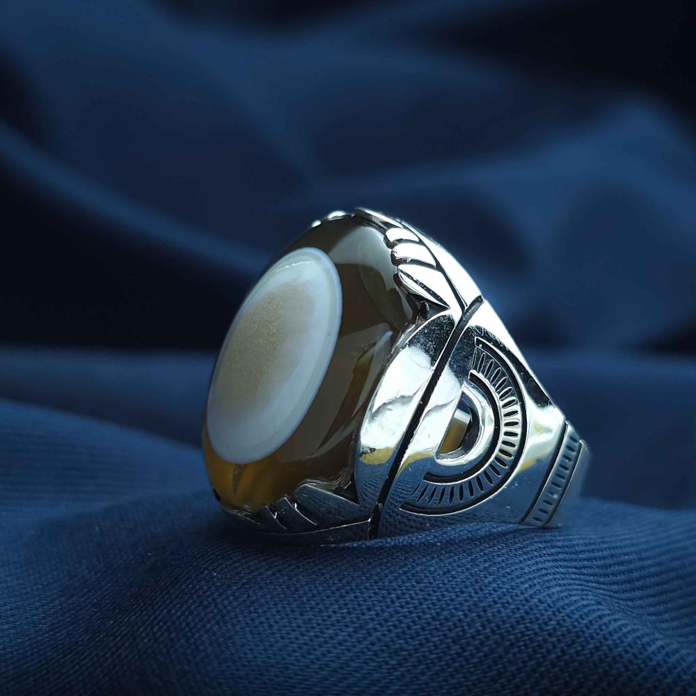 خاتم فضة عقيق يماني سليماني