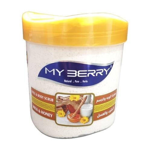 سنفره الوجه والجسم الحليب والعسل MY BERRY 650ML