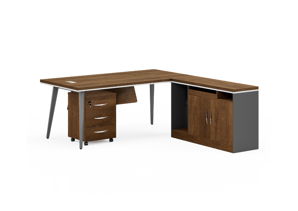 مكتب عمل 4906 من تشييد الشرق  أثاث مكتبي عصري مع وحدة تخزين جانبية