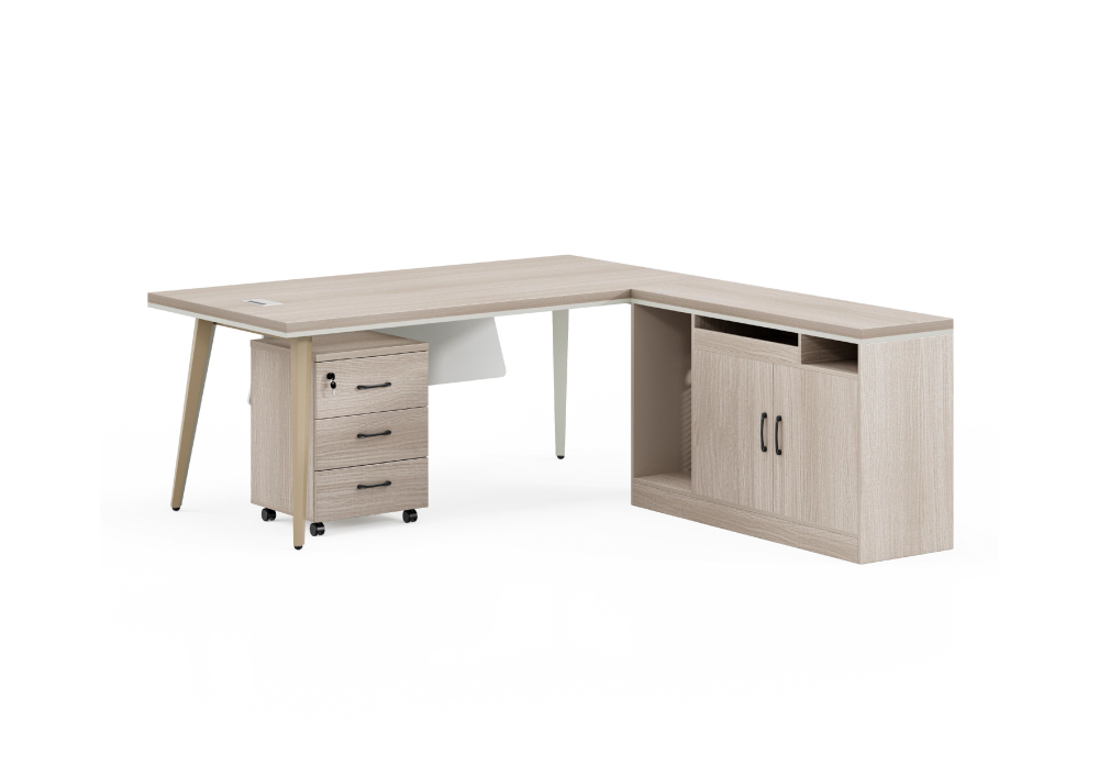 مكتب عمل 4906 من تشييد الشرق  أثاث مكتبي عصري مع وحدة تخزين جانبية