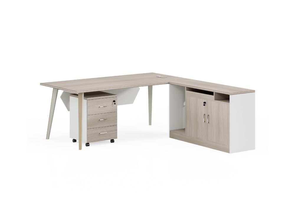 مكتب عمل 4906 من تشييد الشرق  أثاث مكتبي عصري مع وحدة تخزين جانبية