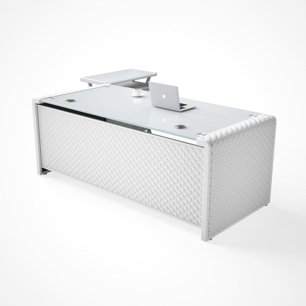 مكتب زجاجي  B014 رصاصي اثاث مكتبي  من تشييد الشرق للاثاث المكتبي