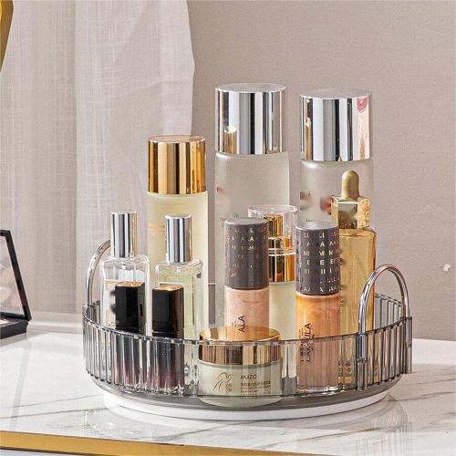 منظم عطور دائري أنيق – حامل عرض أنيق للمكياج والعط...