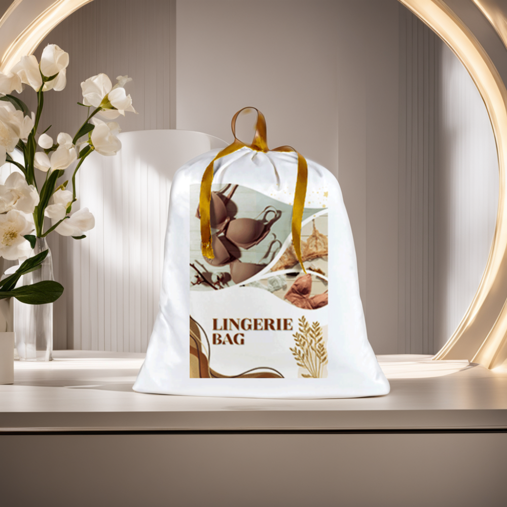 كيس ستان لحفظ الملابس الداخلية بتصميم مطبوع