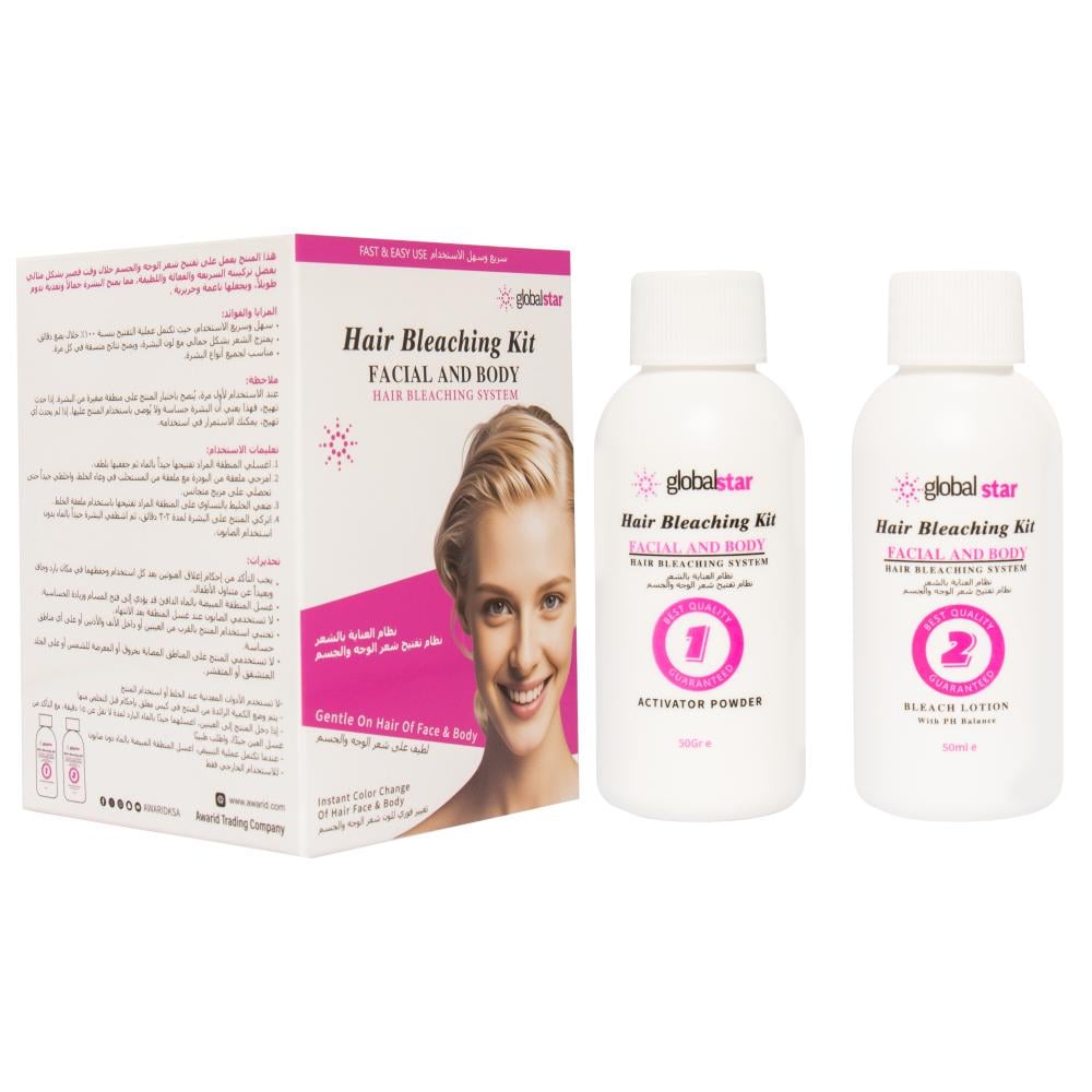 Global Star Face and Body Bleaching Kit 50+50ml