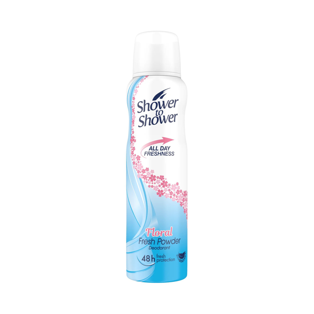 شاور تو شاور مزيل عرق بخاخ نسائي FLORAL POWDER 150ML - STF010
