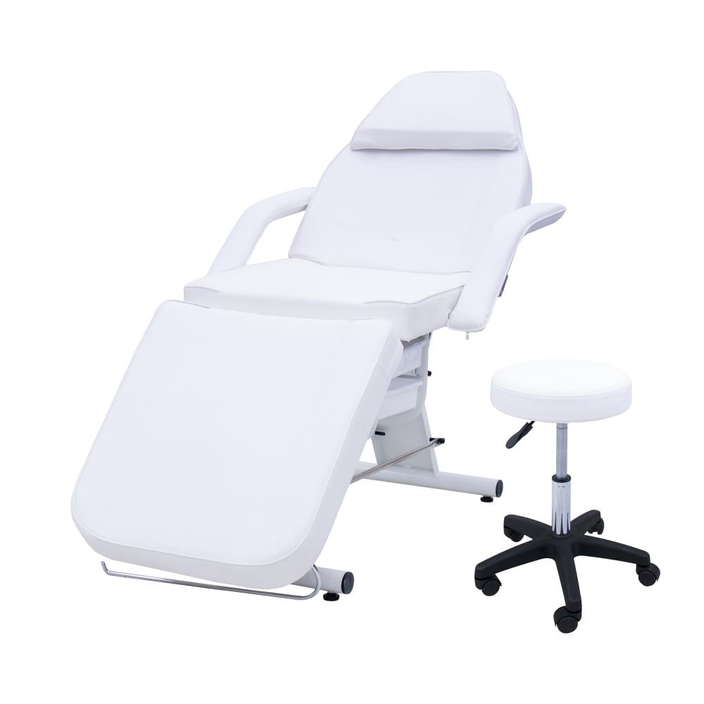 Black bed and massage and beauty chair, white color 616