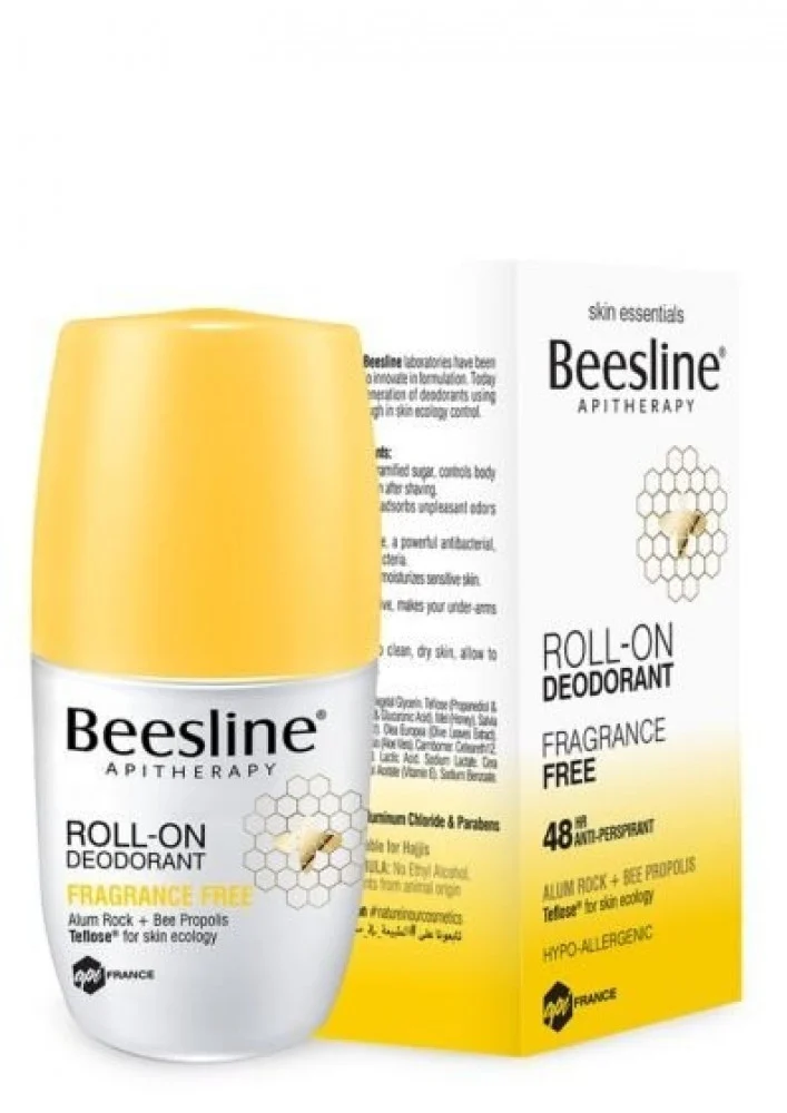Beesline deodorant roll on fragrance free 50 ml.