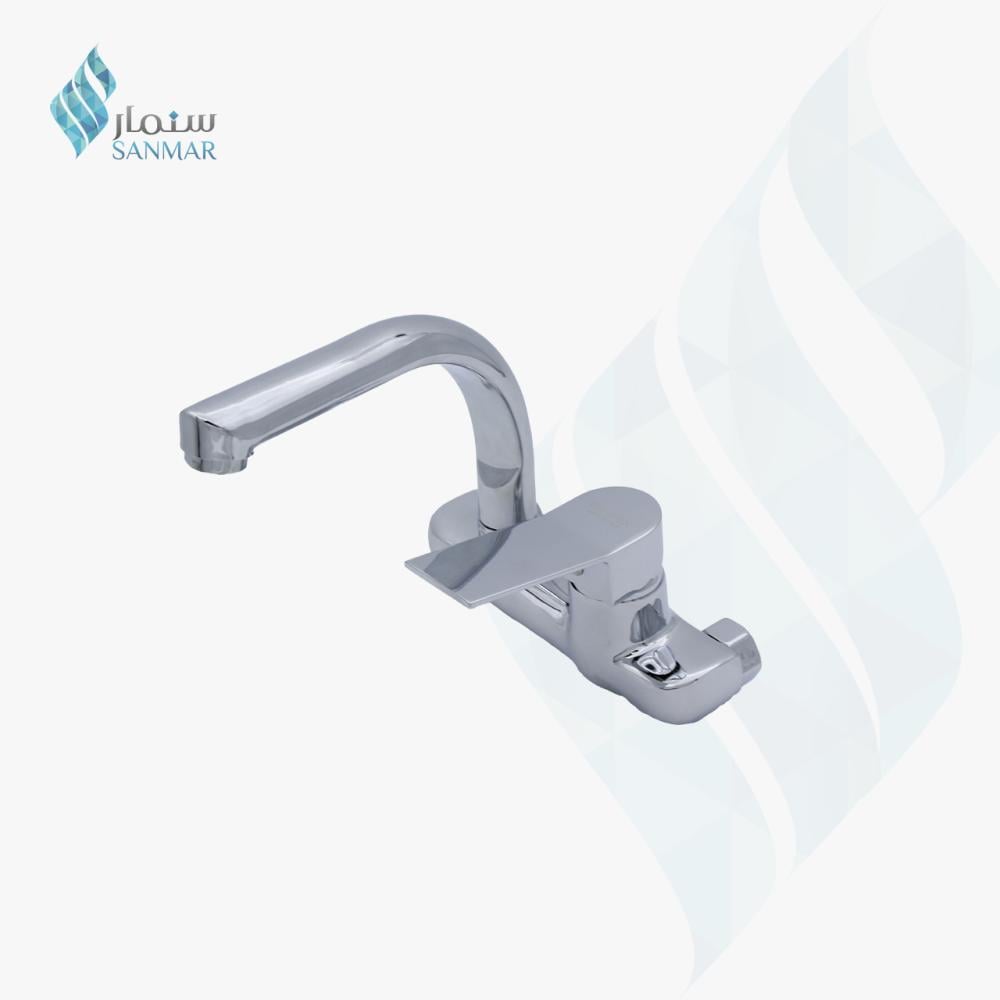 خلاط مجلى جداري كروم إيطالي DEX أنيق وموفر للمساحة