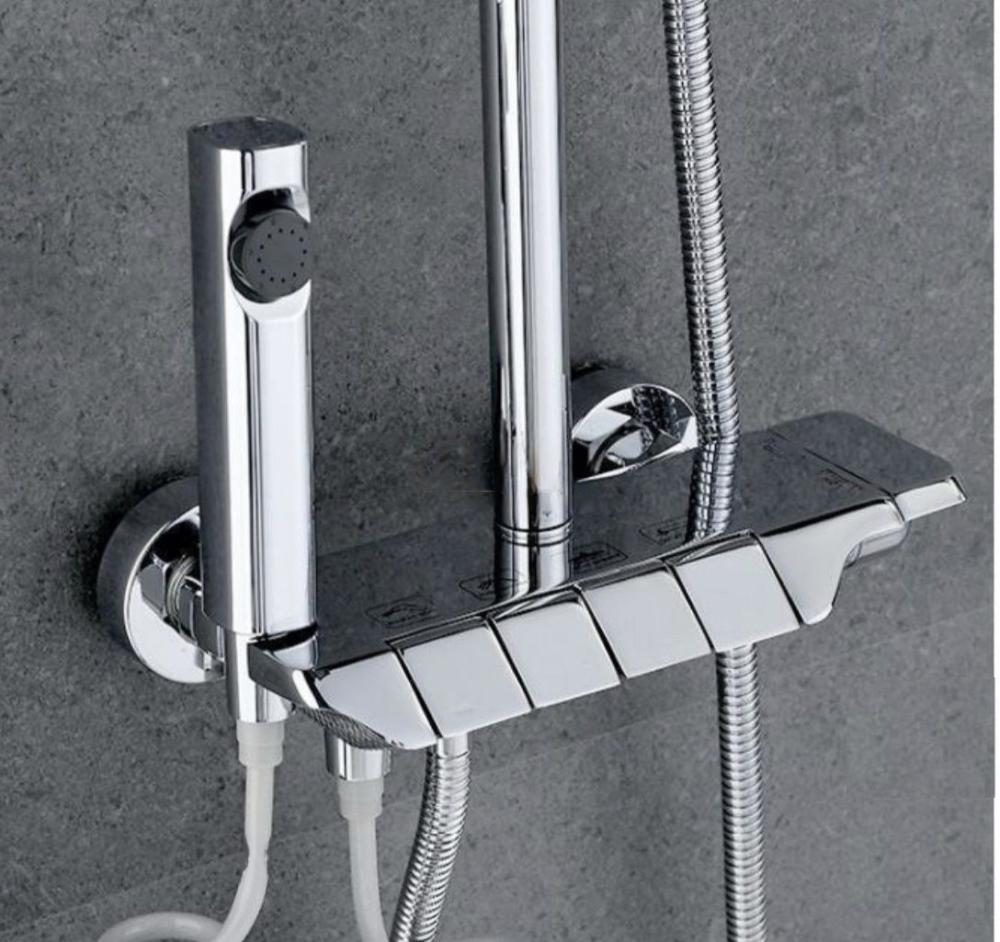 شاور بيانو كروم مع شطاف