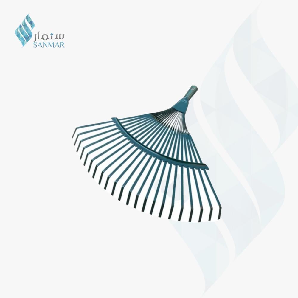 خراشة ورق حديد بأسنان عريضة لتنظيف الحدائق