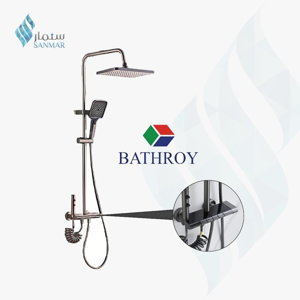 طقم مسطرة دش بيانو رقمية Bathroy Akno إيطالي ألوان متعددة