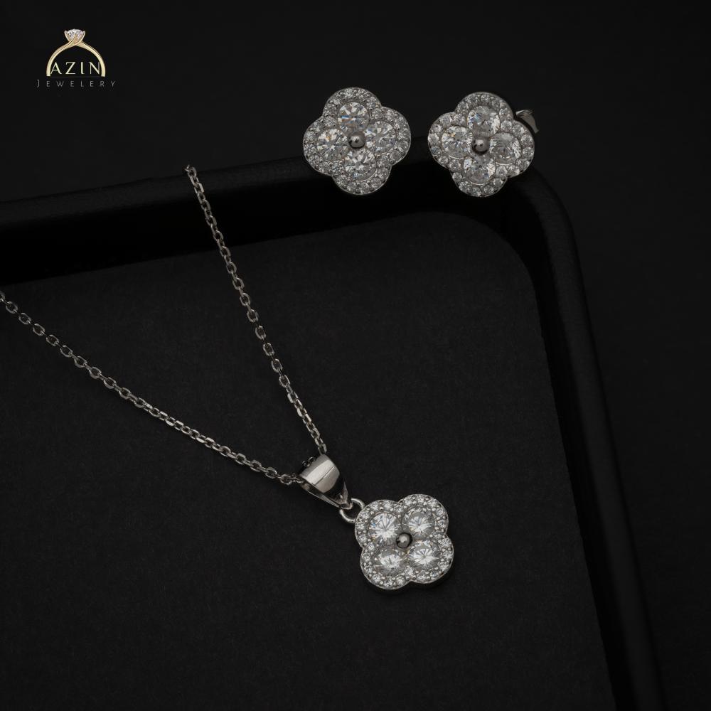 Small size pendant and earring set 925 sterling silver