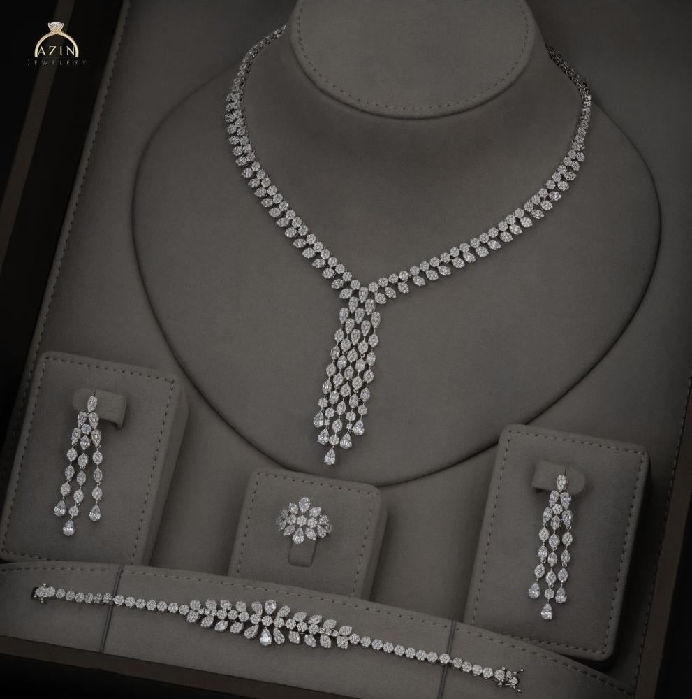 طقم انيق 4 قطع دمعات ST-193 | فضة عيار 925