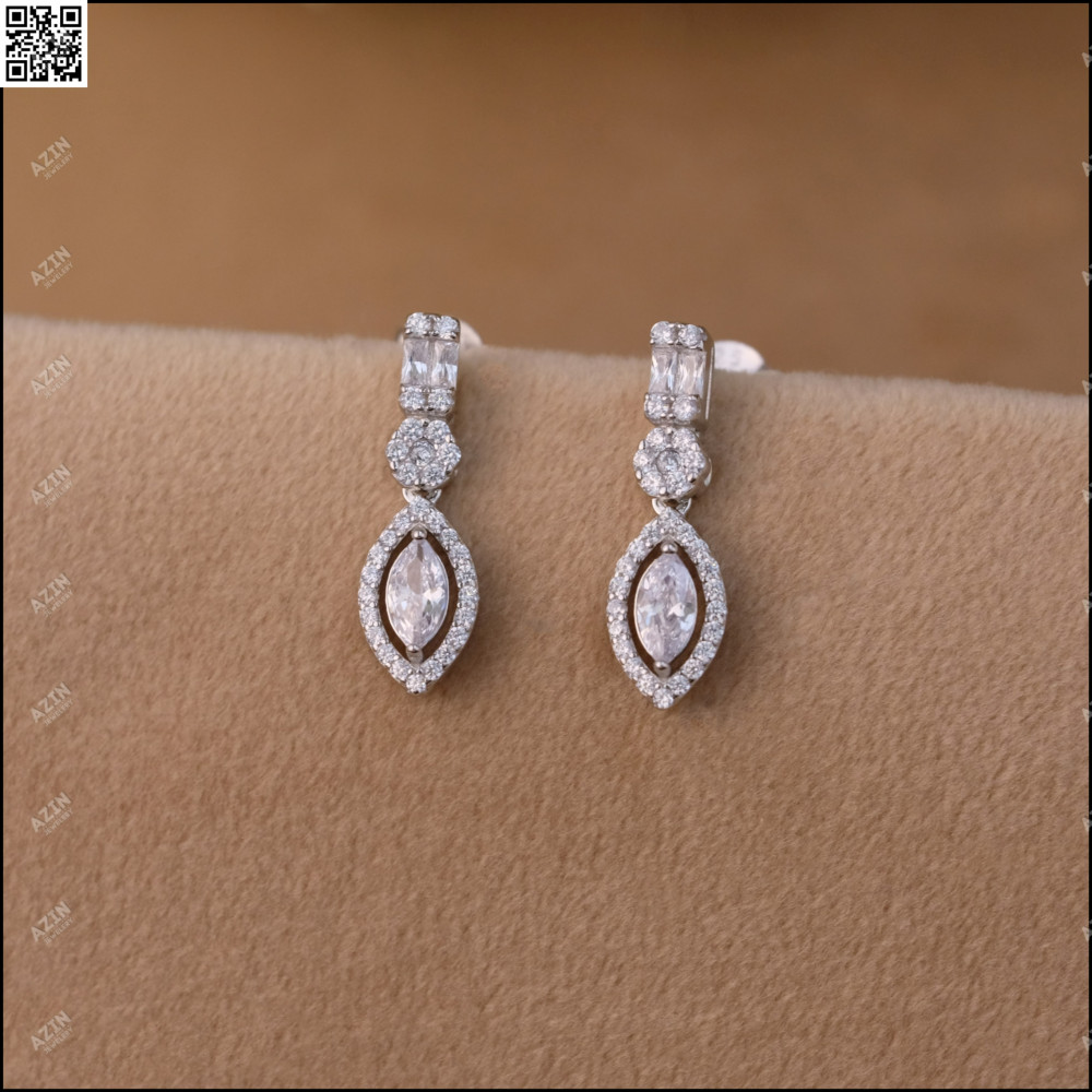 حلق ماركيز ناعم ER-034 | فضة عيار 925
