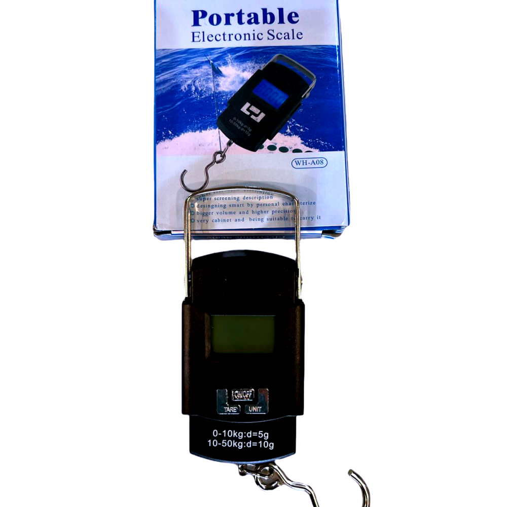 ميزان الكتروني حساس معلق بخطاف يصل الي 50 كجم PORTABLE معدل الخطأ 0.1