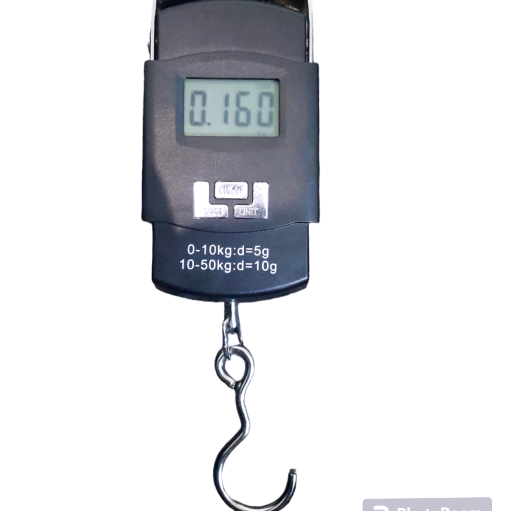 ميزان الكتروني حساس معلق بخطاف يصل الي 50 كجم PORTABLE معدل الخطأ 0.1