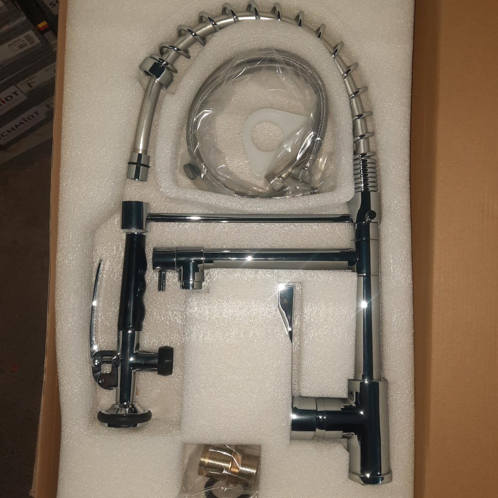 خلاط مطبخ بوسينى ارضى 2 خط لون كروم فاخر متعدد الاستخدام صناعة ايطالية ضمان 5 سنوات