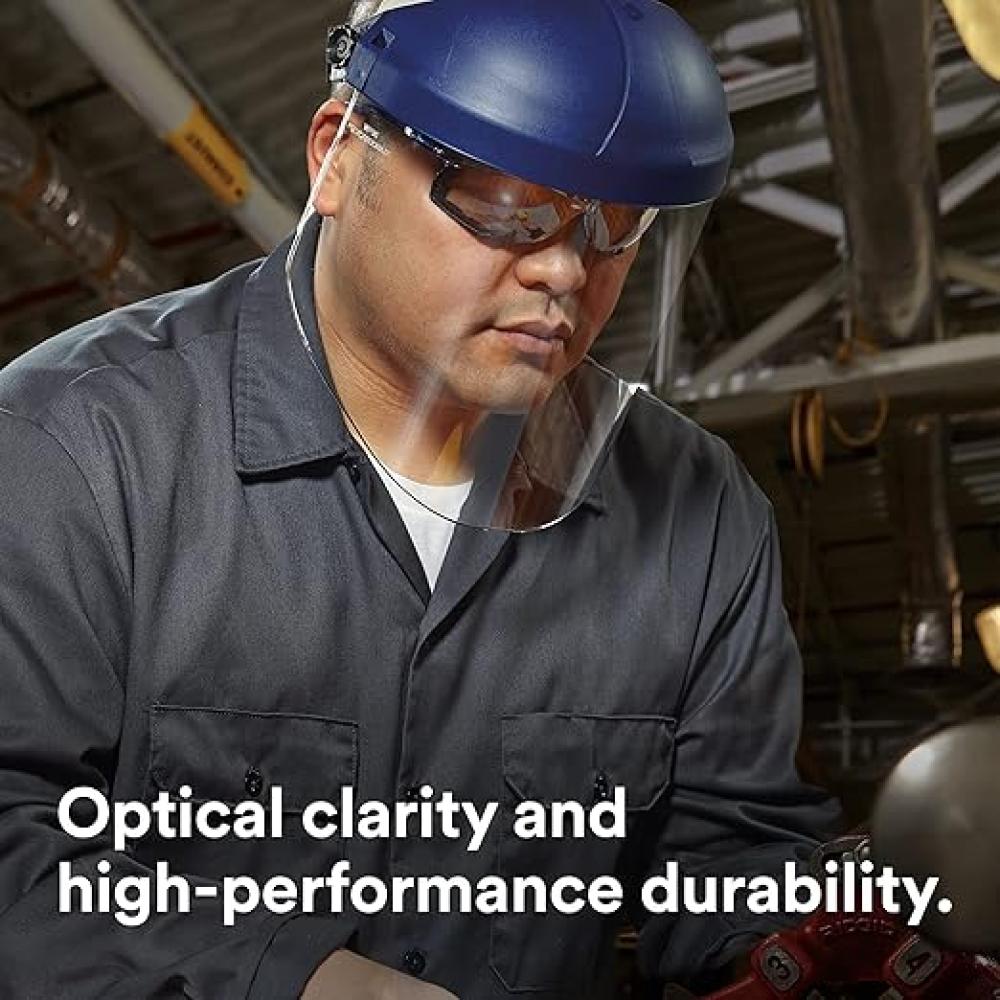 غطاء رأس 3M™ Ratchet H8A، حماية للرأس والوجه 82783-00000، مع واقي وجه شفاف من البولي كربونات 3M™ WP96