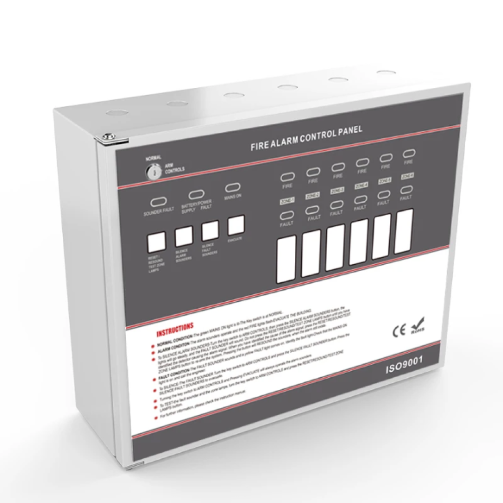 Conventional Fire Alarm Control Panel 2 Zone - Made In China