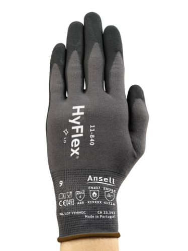 قفازات Ansell HyFlex® 11-840 متعددة الأغراض مطلية...