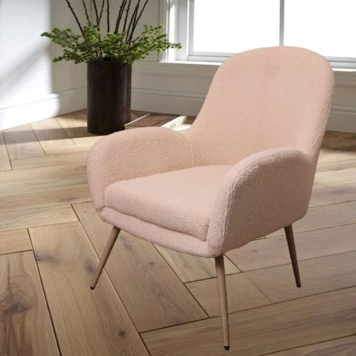 كرسي كافية وضيافة واسترخاء قماش وردي HC-01PINK