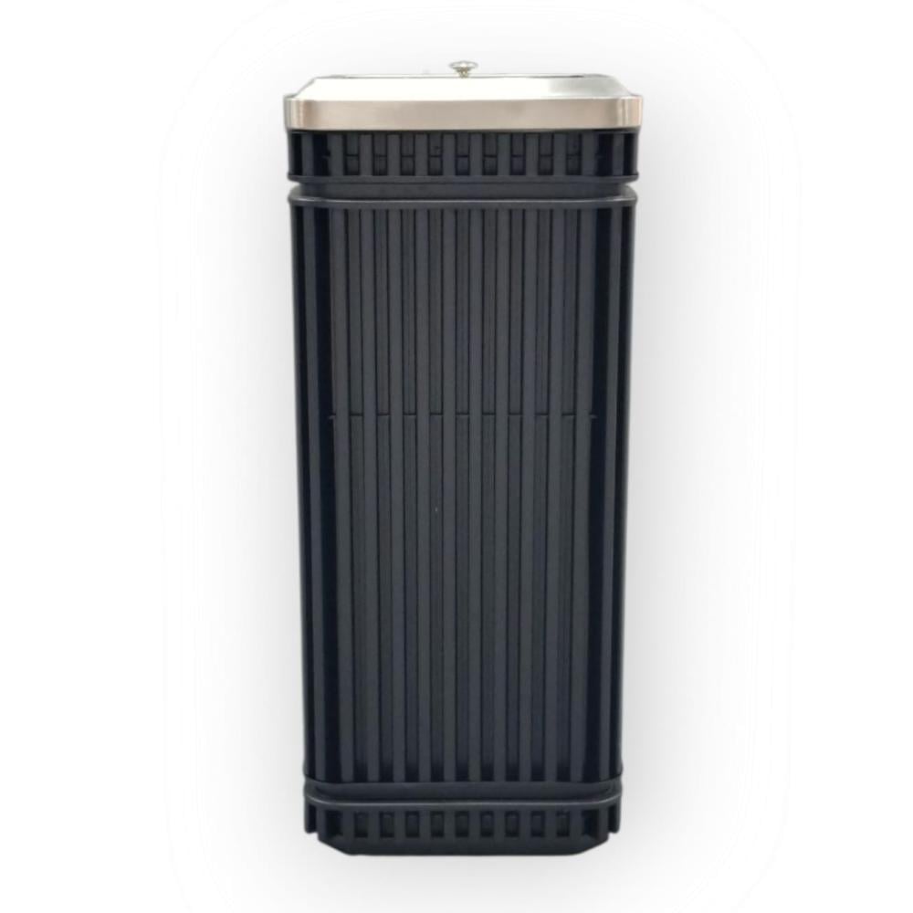طفاية سجائر مع سلة مهملات ستيل لون اسود  GWD1559BLACK