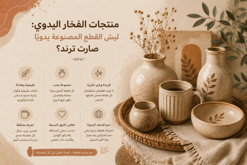 منتجات الفخار اليدوي: ليش القطع المصنوعة يدويًا صارت ترند؟