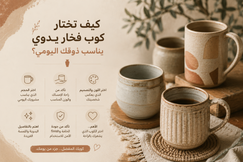 كيف تختار كوب فخار يدوي يناسب ذوقك اليومي؟