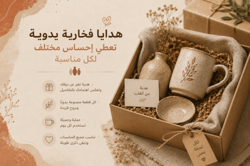 هدايا فخارية يدوية تعطي إحساس مختلف لكل مناسبة
