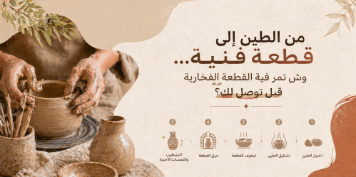 من الطين إلى قطعة فنية… وش تمر فيه القطعة الفخارية قبل توصل لك؟