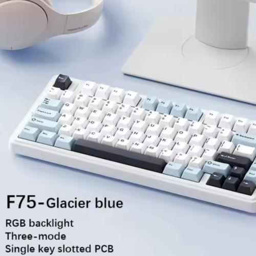 لوحة مفاتيح ميكانيكية للألعاب AULA F75 مع أغطية مف...