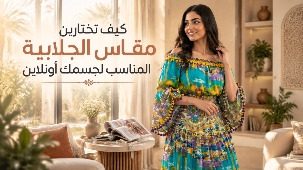 كيف تختارين مقاس الجلابية المناسب لجسمك أونلاين؟