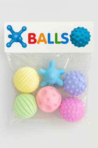 طقم كور ملونة حسية للأطفال – Textured Balls Set