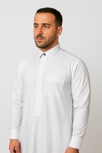 ثوب العمدة رجالي-كريمي قلاب-كبك-سحاب