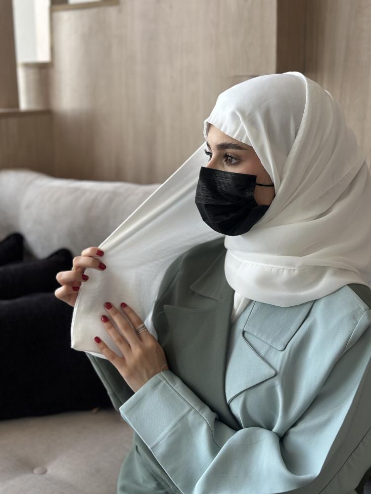 طرحة مبطنة ربع قطن .