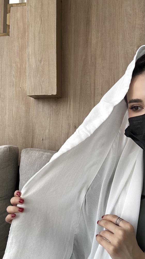 طرحة مبطنة ربع قطن .