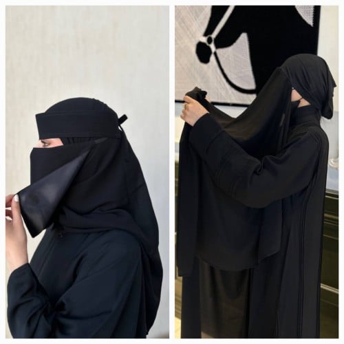 طرحتين بندانة +نقابين مبطن حرير
