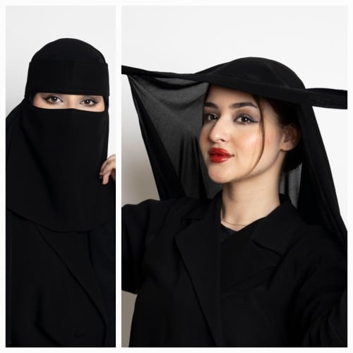 طرحة ربط + نقاب ملكي